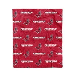 Logo Brands Fairfield University Throw Blanket Red Logo Stag Polyester 60X50